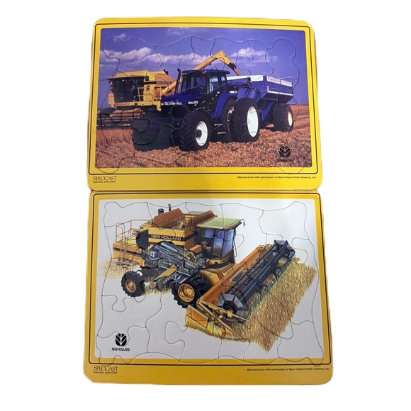 SpecCast New Holland Combine Frame Tray Puzzle 8 1/4" x 10 1/4" Bundle Tractor - Picture 1 of 3